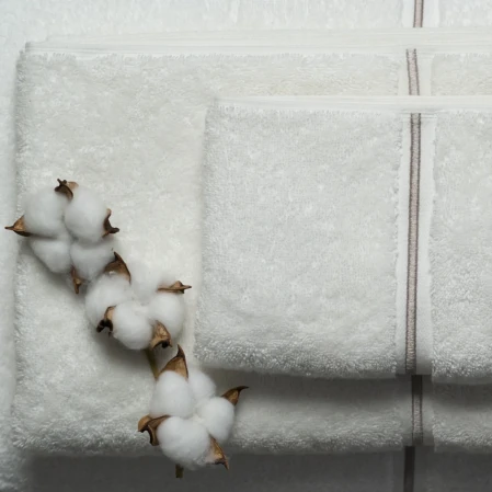Petunia Pima Pamuk El Havlusu Beyaz Taş 30x50 cm - 3