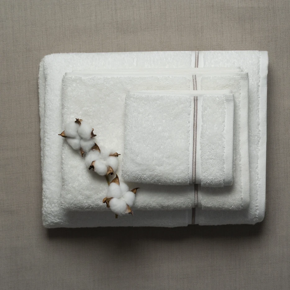 Petunia Pima Pamuk El Havlusu Beyaz Taş 30x50 cm - 4