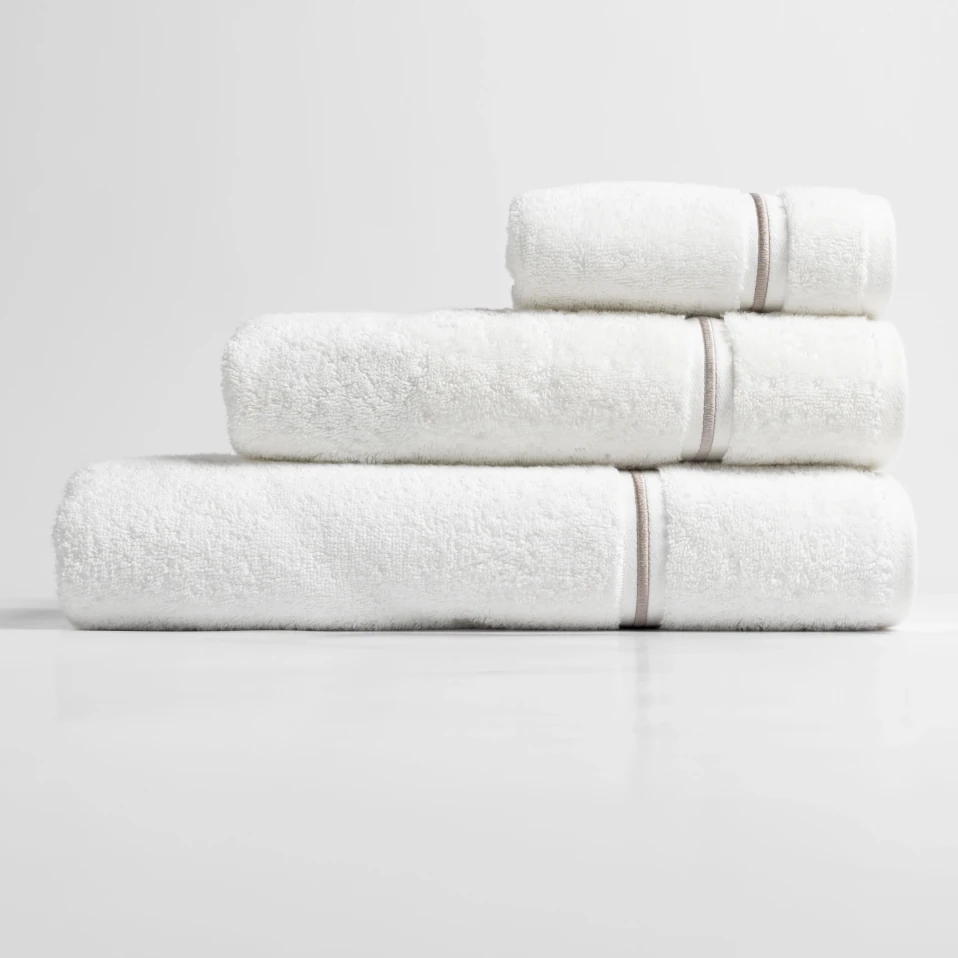 Petunia Pima Pamuk El Havlusu Beyaz Taş 30x50 cm - 6