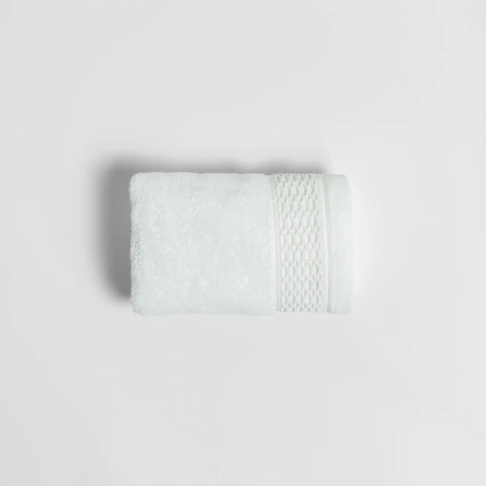 Poppy Penye Pamuk El Havlusu Beyaz 30x50 cm - 1