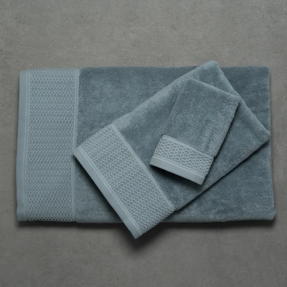 Poppy Penye Pamuk El Havlusu Mavi 30x50 cm - 4