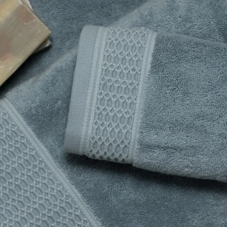 Poppy Penye Pamuk El Havlusu Mavi 30x50 cm - 3