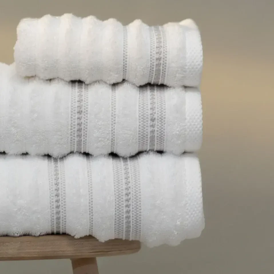 Aster Pima Pamuk Yüz Havlusu Beyaz 50x90 cm - 2