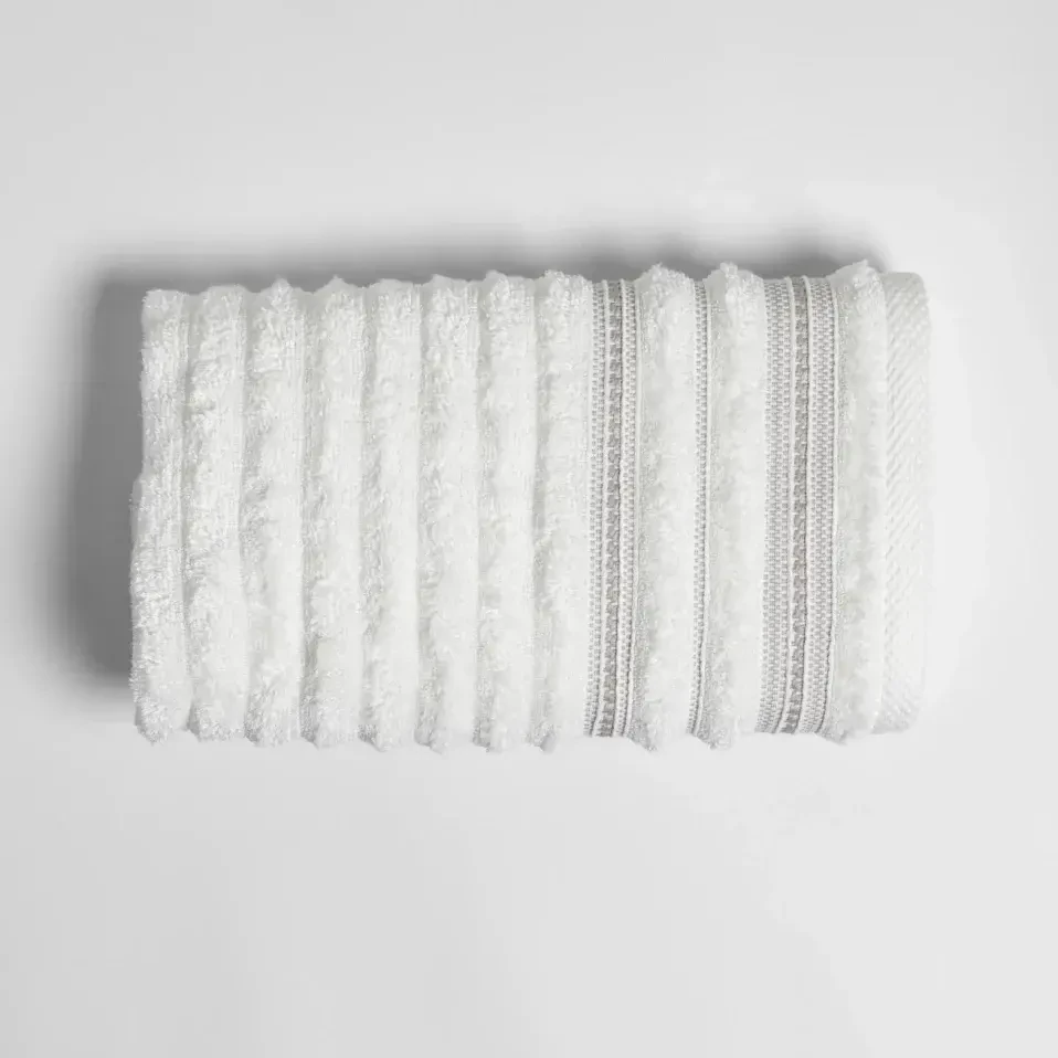 Aster Pima Pamuk Yüz Havlusu Beyaz 50x90 cm - Qua Home