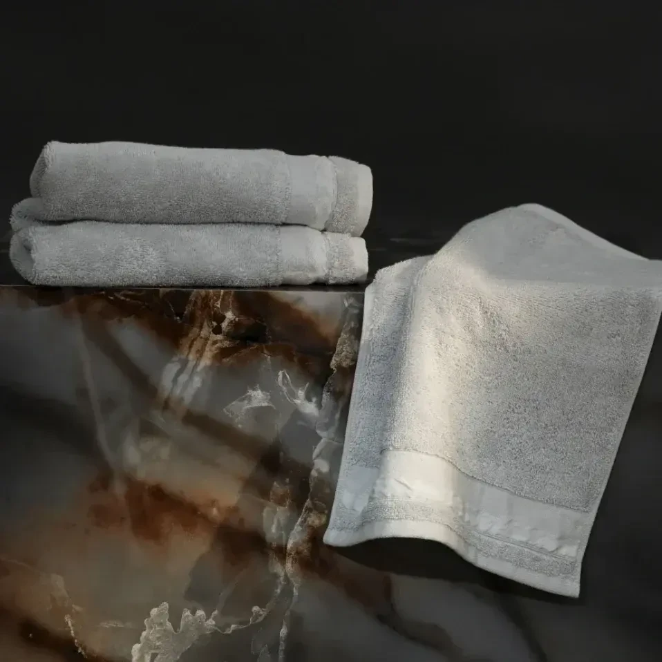 Chamelion Pima Pamuk Yüz Havlusu Gri 50x90 cm - 5