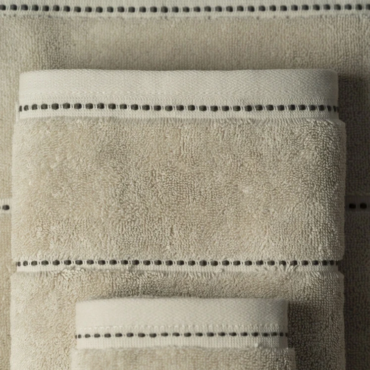 Copper Penye Pamuk Yüz Havlusu Ekru 50x90 cm - 2