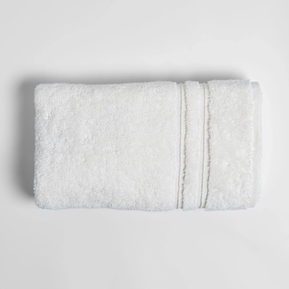 Dandelion Pima Pamuk Yüz Havlusu Beyaz 50x90 cm - Qua Home