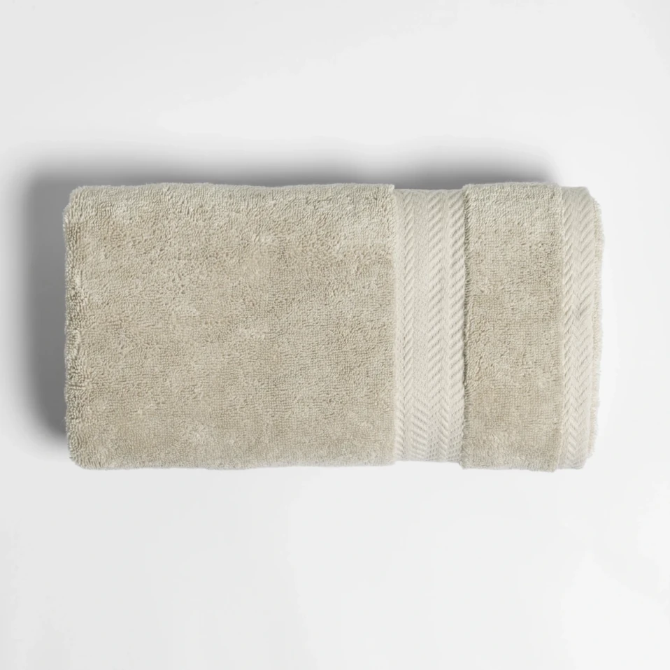 Laure Penye Pamuk Yüz Havlusu Ekru 50x90 cm - Qua Home