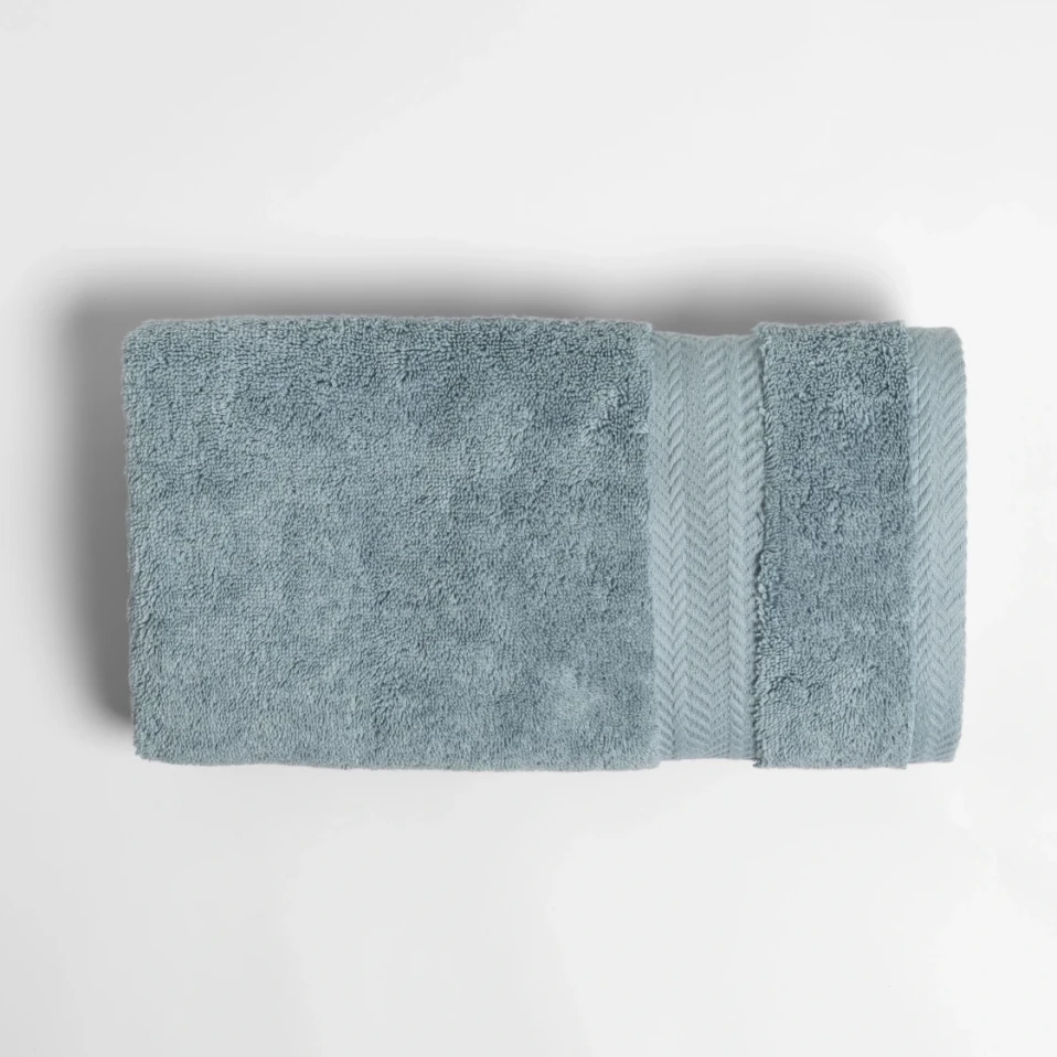 Laure Penye Pamuk Yüz Havlusu Mavi 50x90 cm - Qua Home