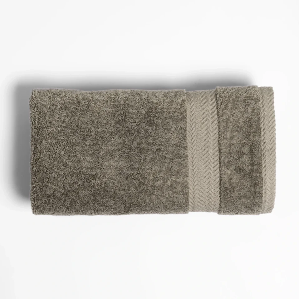 Laure Penye Pamuk Yüz Havlusu Taş 50x90 cm - Qua Home