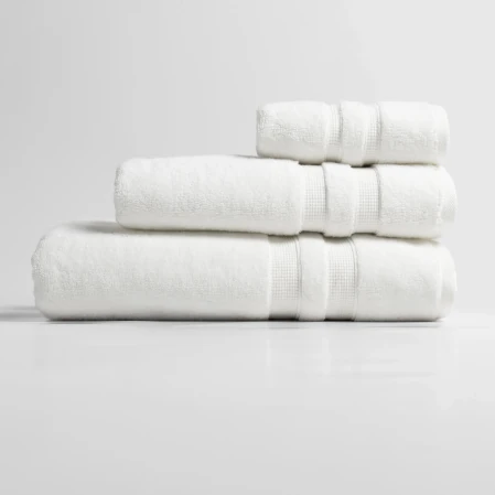 Narciso Penye Pamuk Yüz Havlusu Beyaz 50x90 cm - 5