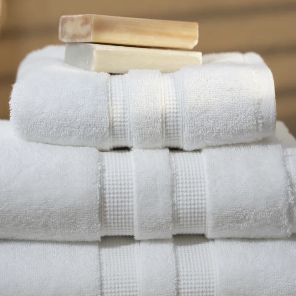 Narciso Penye Pamuk Yüz Havlusu Beyaz 50x90 cm - 3