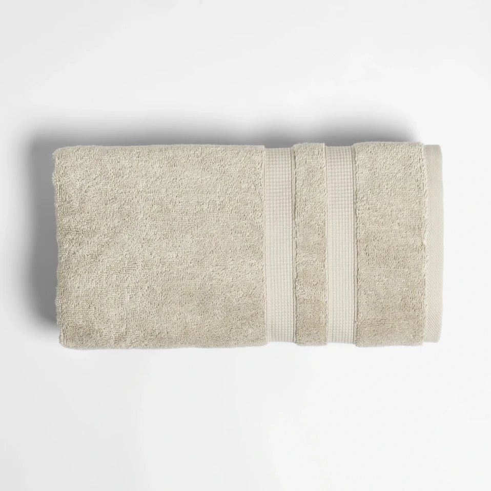 Narciso Penye Pamuk Yüz Havlusu Ekru 50x90 cm - Qua Home