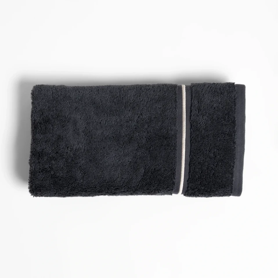 Petunia Pima Pamuk Yüz Havlusu Antrasit 50x90 cm - Qua Home