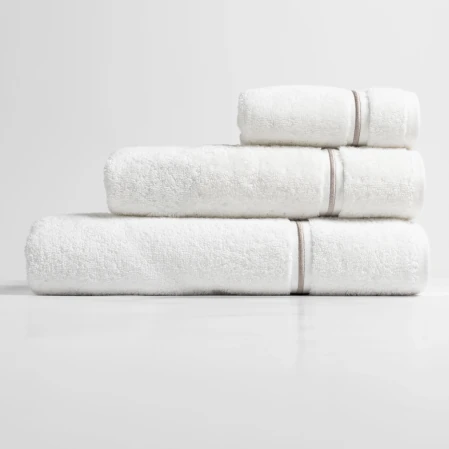 Petunia Pima Pamuk Yüz Havlusu Beyaz Taş 50x90 cm - 6