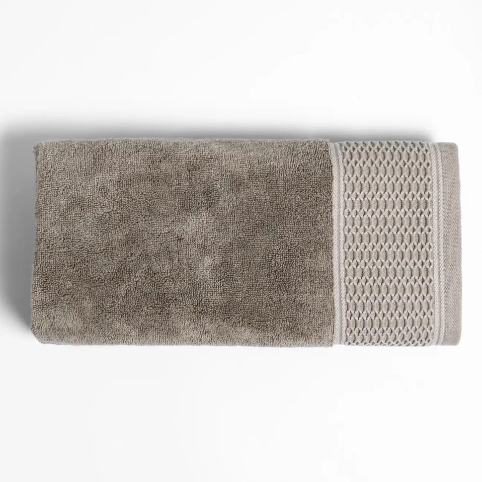 Poppy Penye Pamuk Yüz Havlusu Taş 50x90 cm - Qua Home