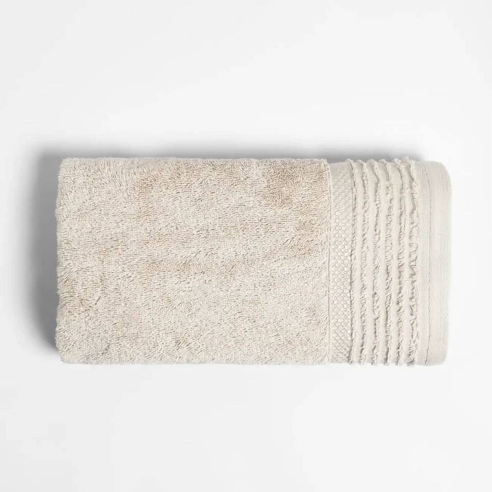 Vinca Pima Pamuk Yüz Havlusu Bej 50x90 cm - Qua Home