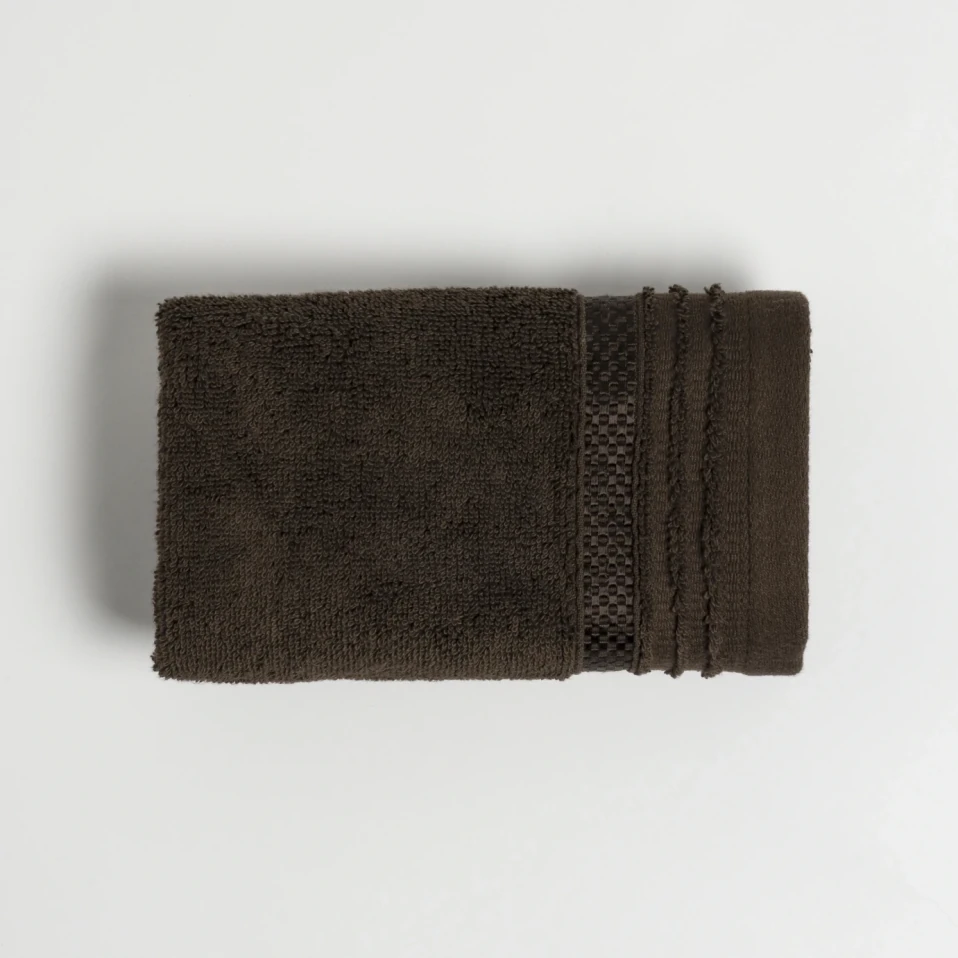 Vinca Pima Pamuk Yüz Havlusu Kahverengi 50x90 cm - 1