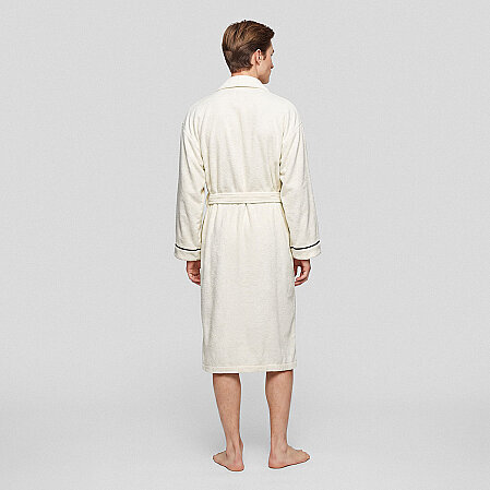 Calin %100 Pamuk Biyeli Bornoz Ekru - 13