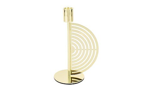 Circle Gold Metal Mumluk 9x21cm - Qua Home