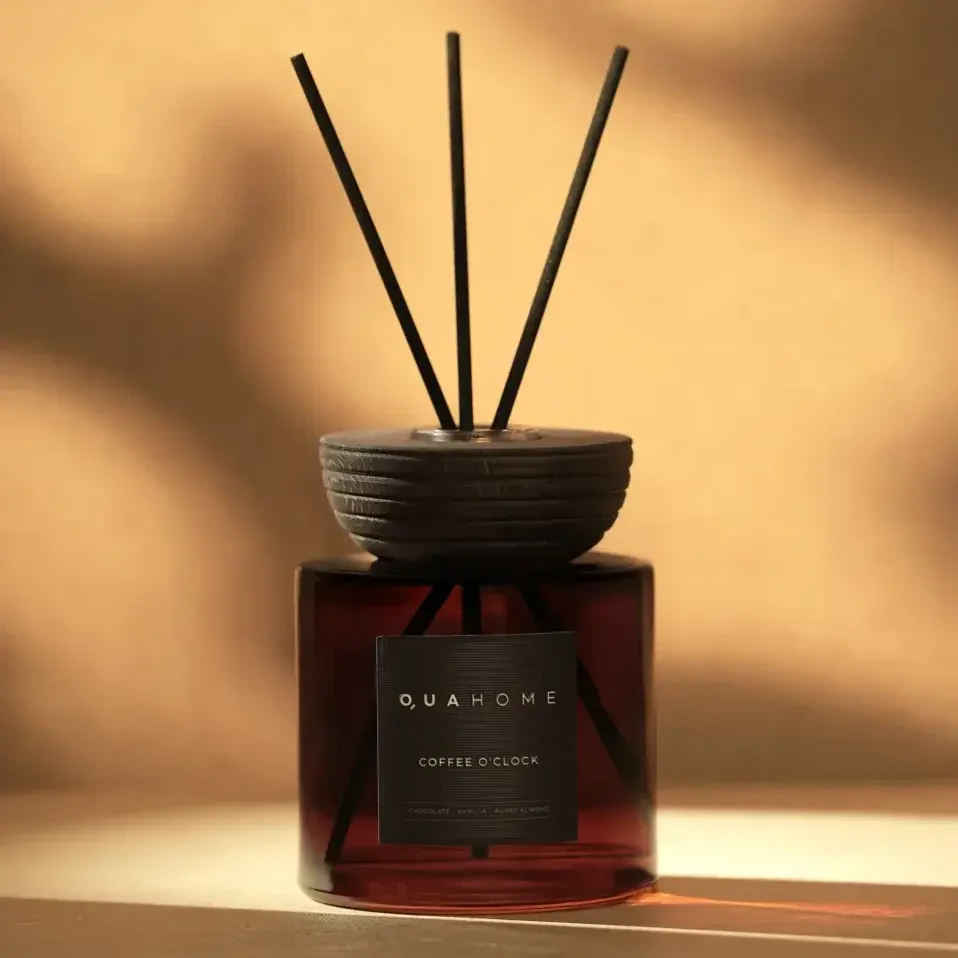 Coffee O' Clock Çubuklu Oda Kokusu Silindir Şişe Kahverengi 500 Ml - Qua Home