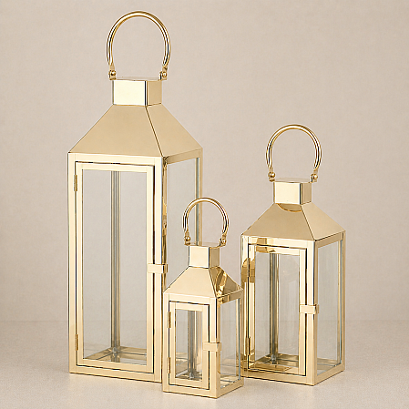 Deisy Gold Dekoratif 3'lü Fener - Qua Home