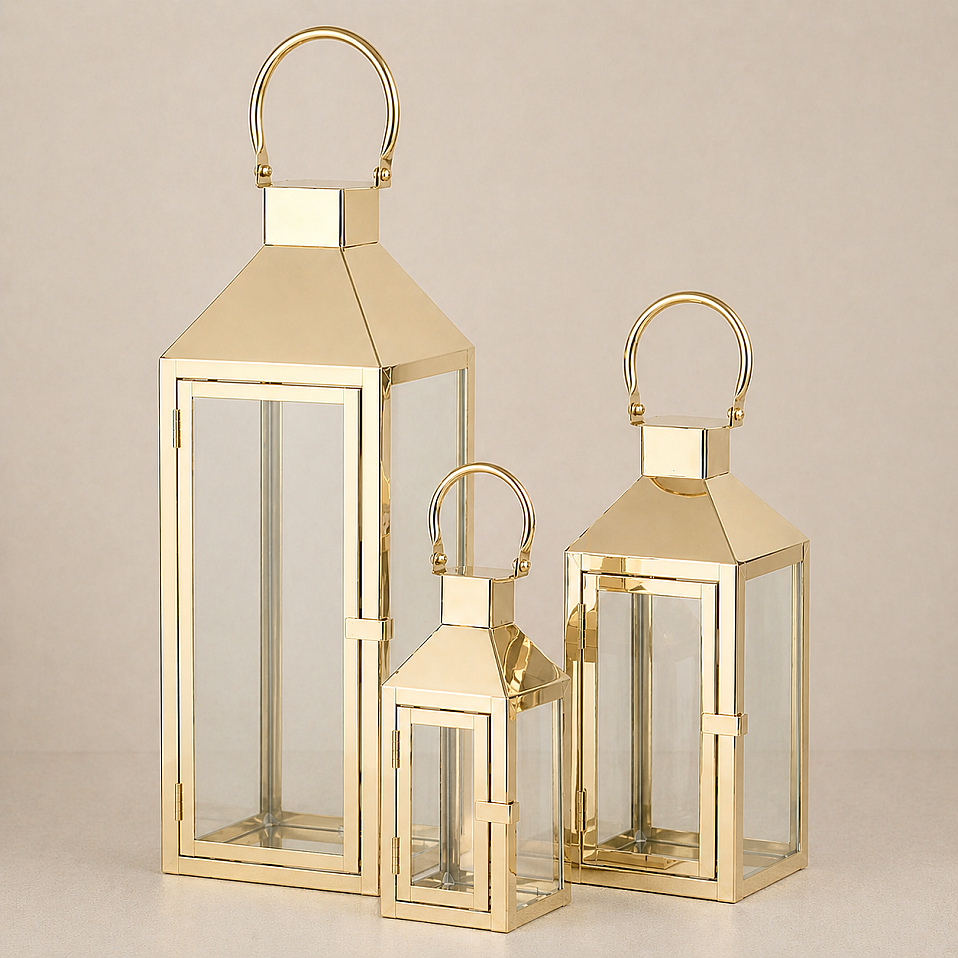 Deisy Gold Dekoratif 3'lü Fener - 1