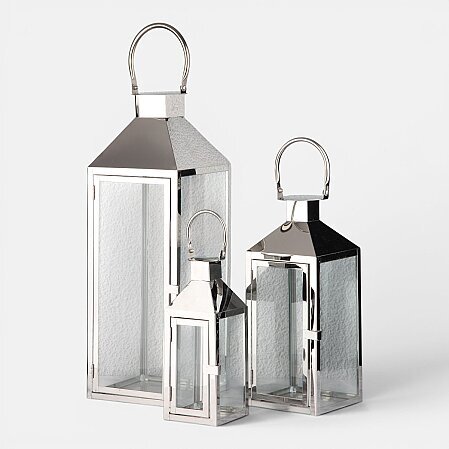 Deisy Silver Dekoratif 3'lü Fener - Qua Home