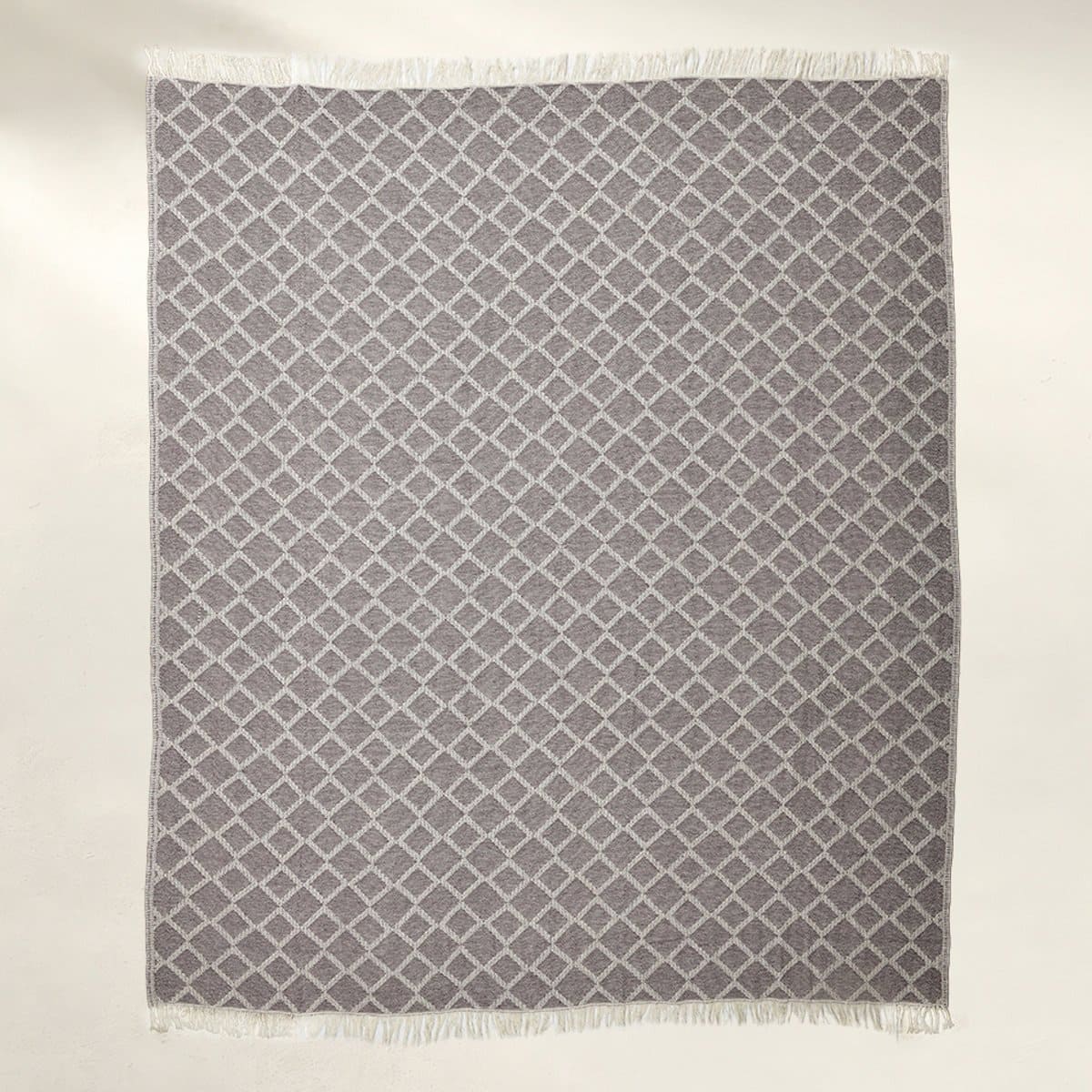 Diamond Çift Kişilik Battaniye Gri 200x220 Cm - 3