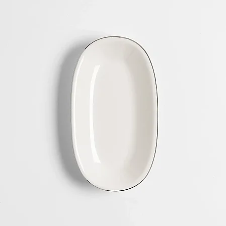 Elias Platin 6'lı Kayık Tabak 19x11 Cm - 2