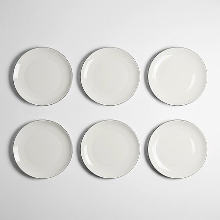 Elias Platin 6'lı Servis Tabağı 25 Cm - 1