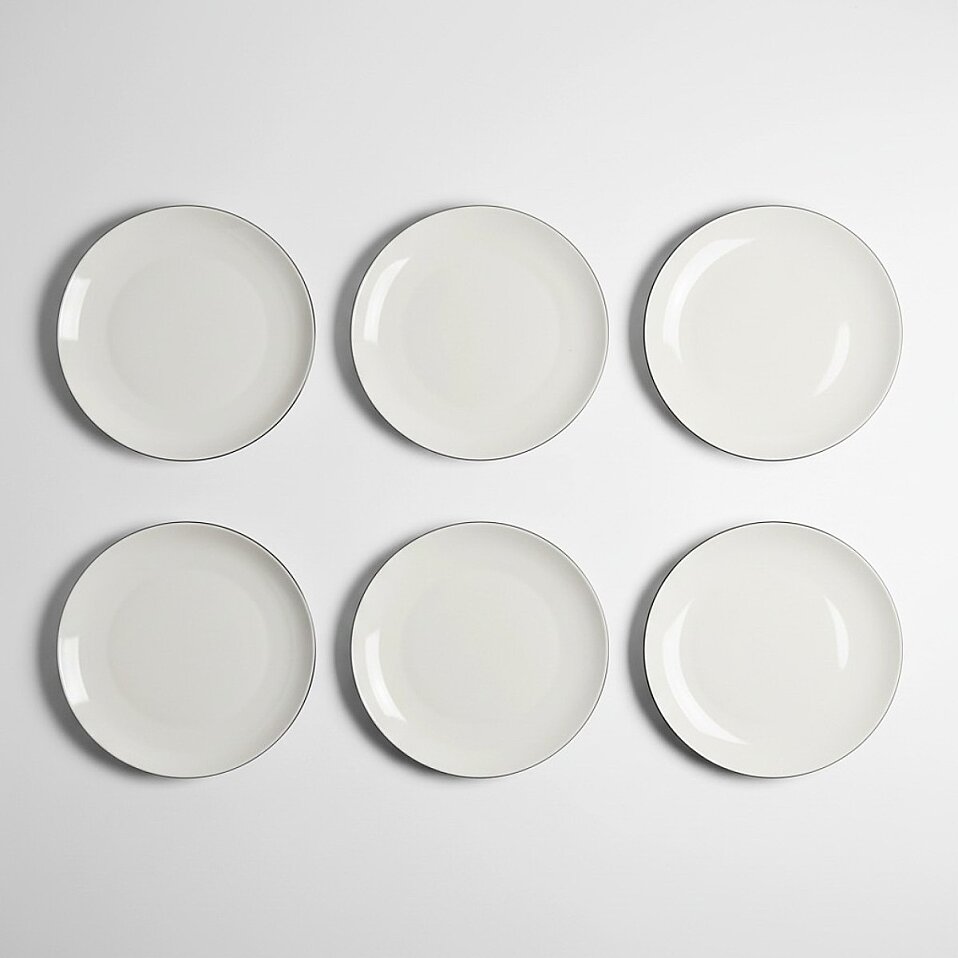 Elias Platin 6'lı Servis Tabağı 25 Cm