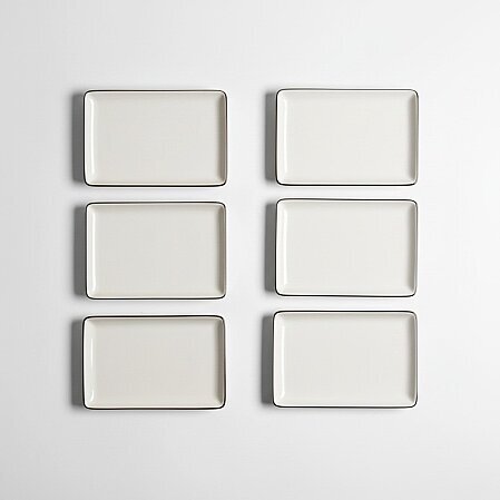 Elias Platin 6'lı Sunum Tabağı 13x18 Cm - 1