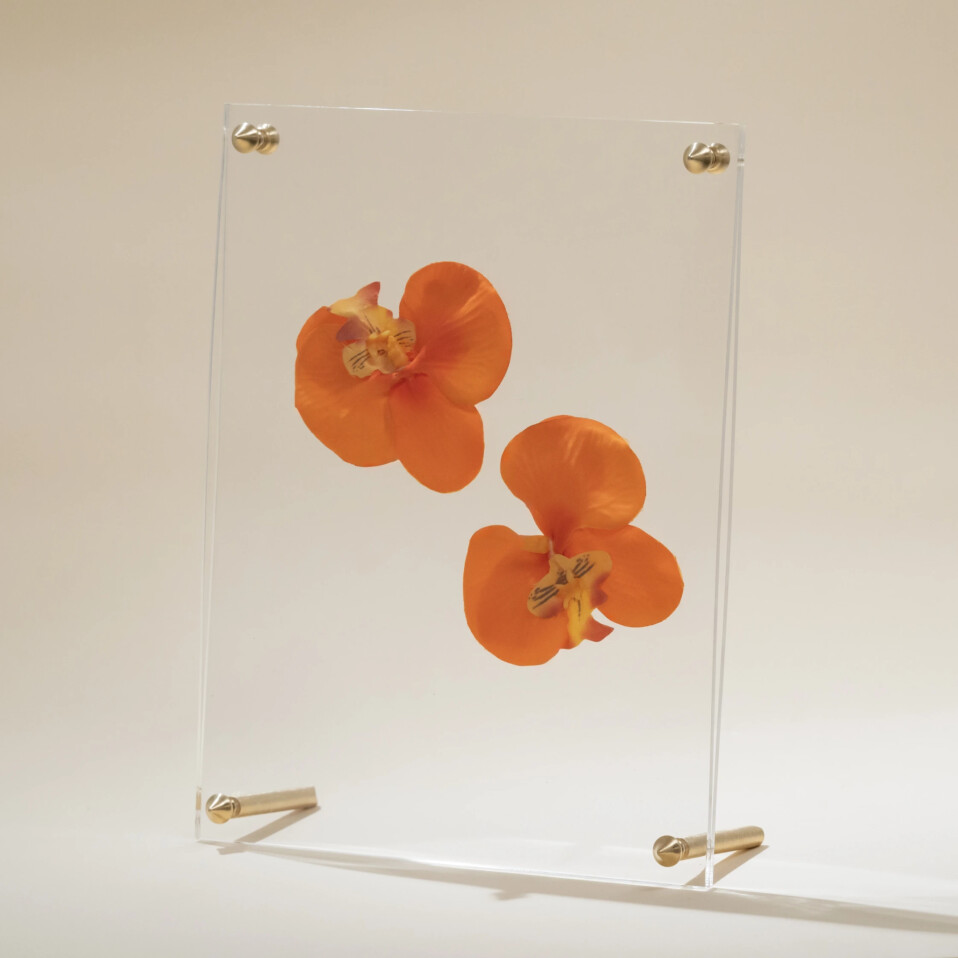 Orive Pirinç Ayaklı Pleksi Fotoğraf Çerçevesi 20x26 cm - Qua Home