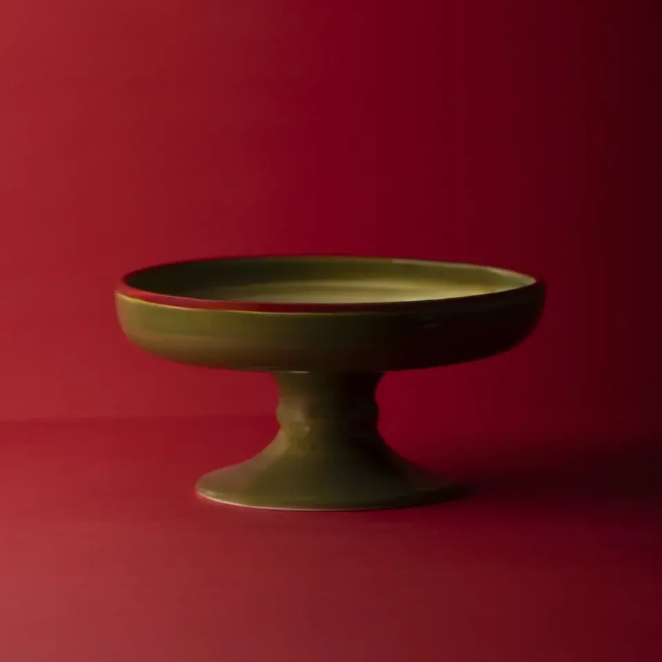 Pilar Ayaklı Kase Yeşil 20 Cm - Qua Home