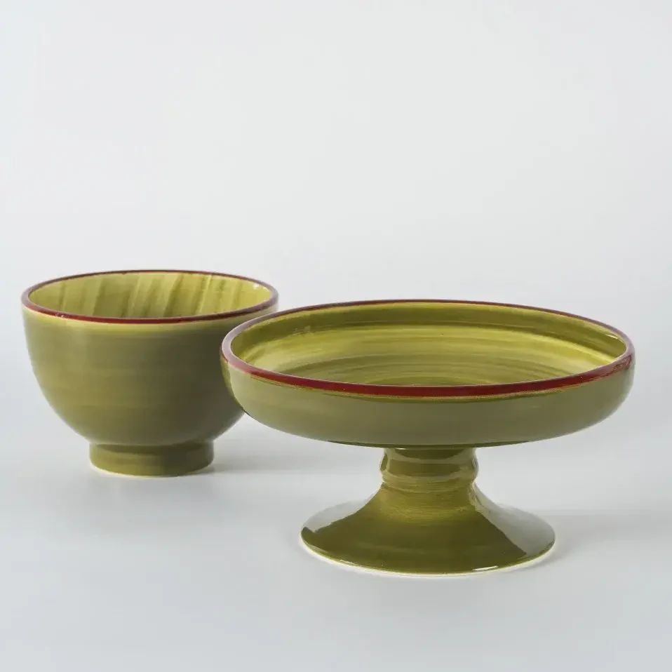 Pilar Ayaklı Kase Yeşil 20 Cm - 4