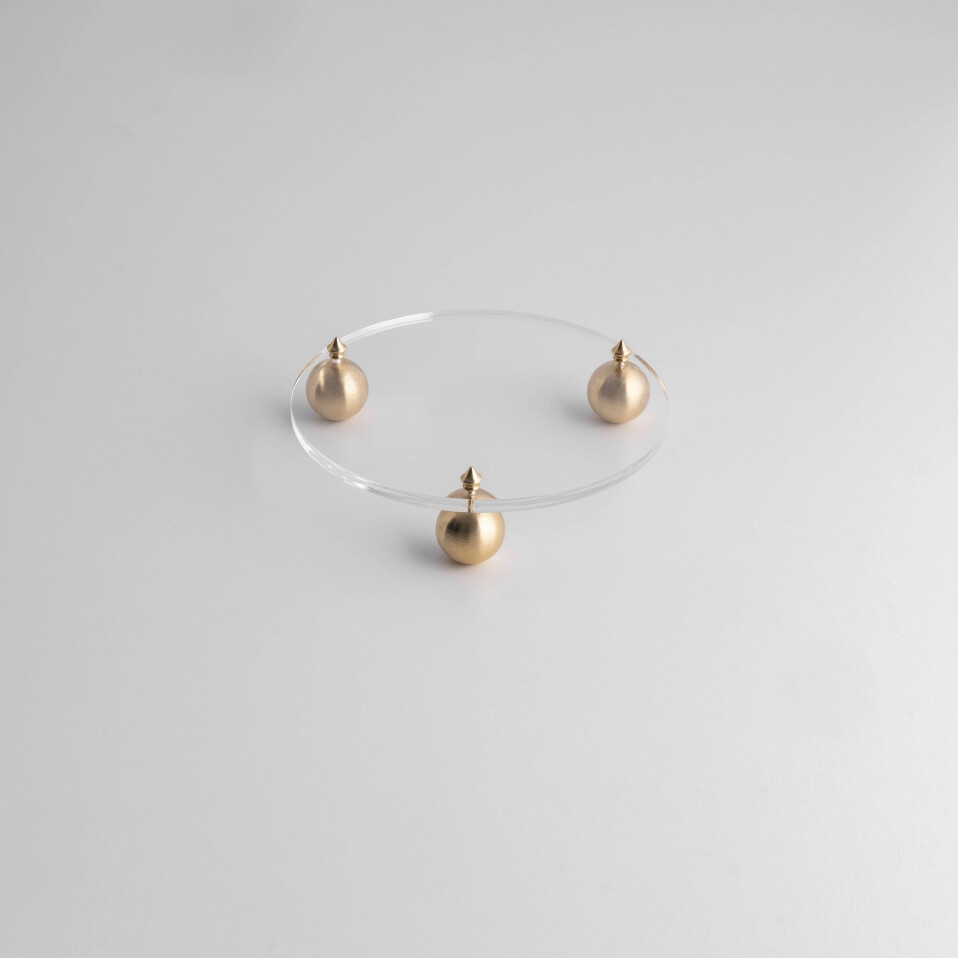 Karis Pirinç Ayaklı Pleksi Jardinyer Şeffaf 20 cm - Qua Home