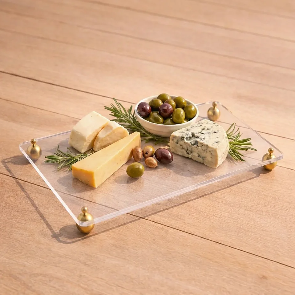 Karis Pirinç Ayaklı Pleksi Jardinyer Şeffaf 40x20 cm - 2