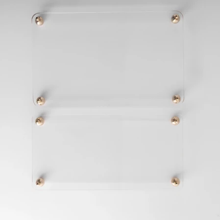 Karis Pirinç Ayaklı Pleksi Jardinyer Şeffaf 40x24 cm - 4