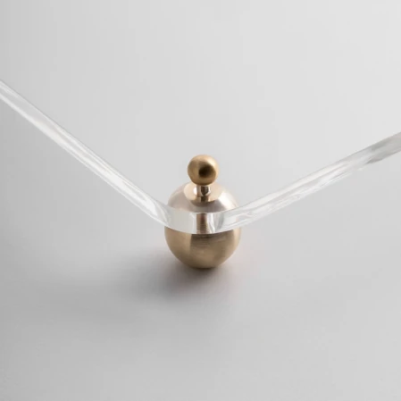 Karis Pirinç Ayaklı Pleksi Jardinyer Şeffaf 40x24 cm - 2