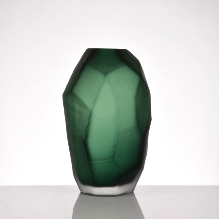 Remy El Yapımı Cam Vazo Yeşil Büyük - Qua Home