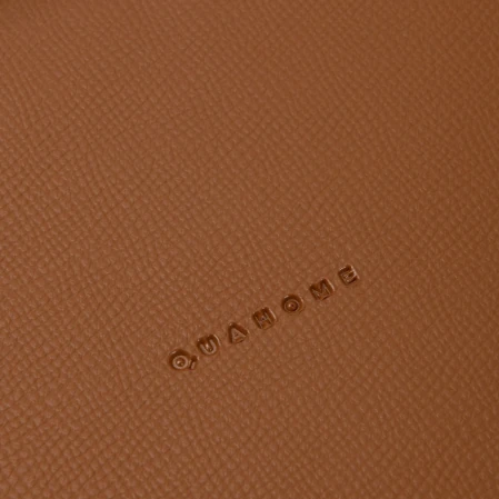 Marta Dekoratif Deri Tepsi Açık Kahverengi 35x19x3 cm - 3