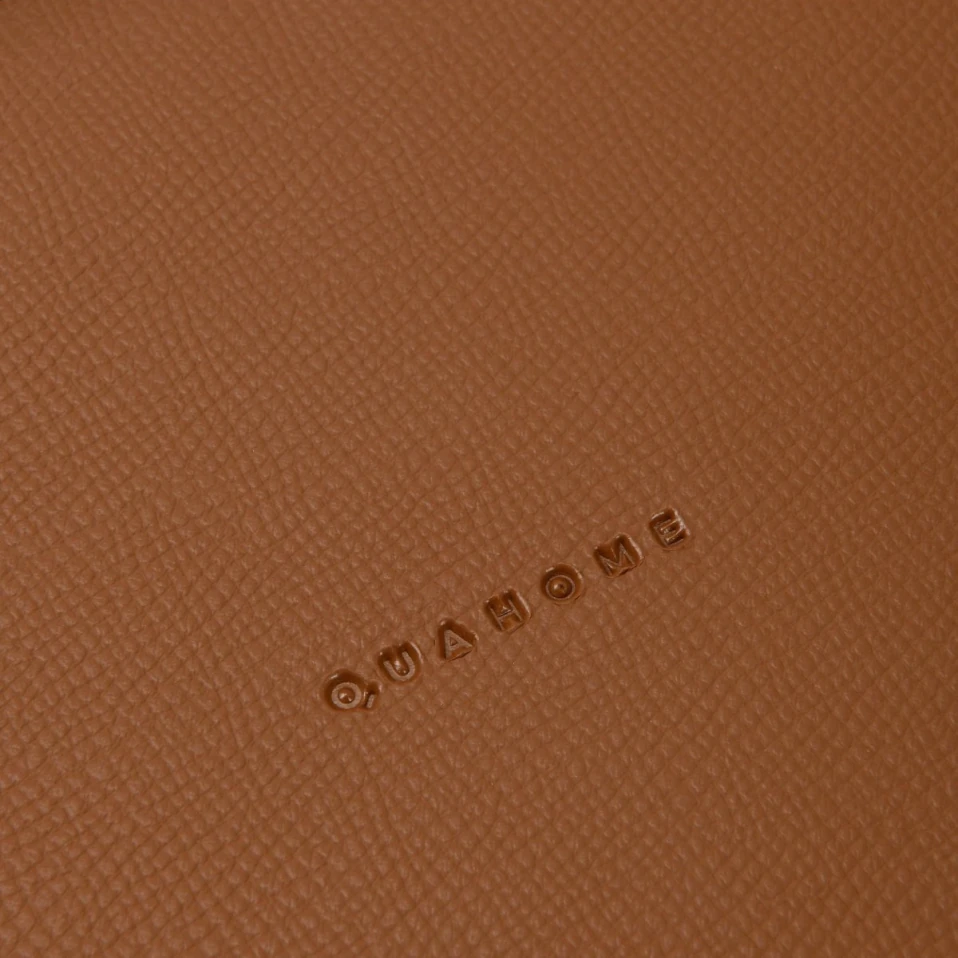 Marta Dekoratif Deri Tepsi Açık Kahverengi 50x27x3 cm - 3