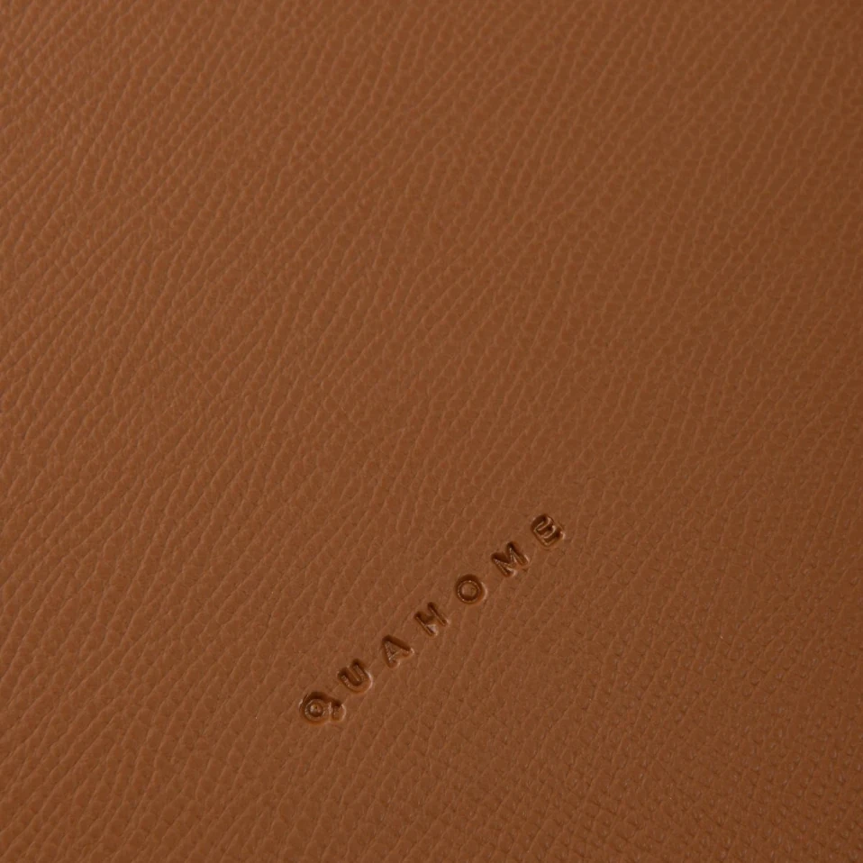 Rita Dekoratif Deri Tepsi Açık Kahverengi 22x22x2,5 cm - 4