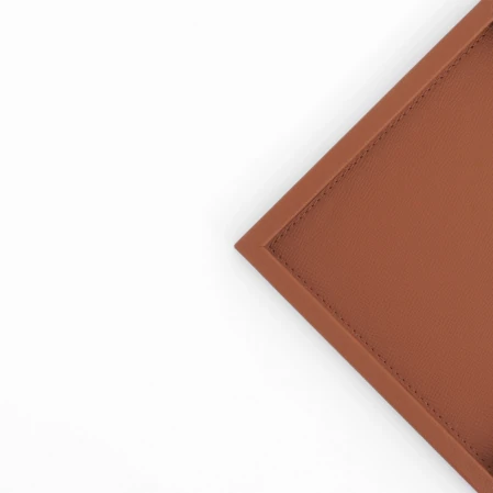 Rita Dekoratif Deri Tepsi Açık Kahverengi 22x22x2,5 cm - 5