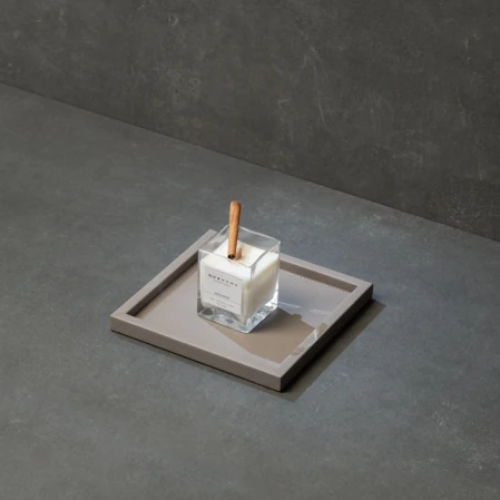 Rita Dekoratif Deri Tepsi Vizon 22x22x2,5 cm - 2