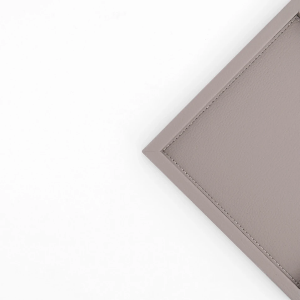 Rita Dekoratif Deri Tepsi Vizon 22x22x2,5 cm - 5