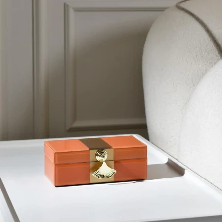 Naran Turuncu Gold Detaylı Kutu 20x10x7 cm - 2