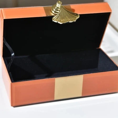 Naran Turuncu Gold Detaylı Kutu 20x10x7 cm - 3