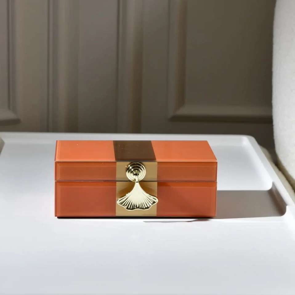 Naran Turuncu Gold Detaylı Kutu 25x13x8 cm - 2